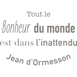 Sticker de citation Tout le bonheur ...