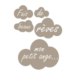 Stickers nuages Fais de beaux rêves