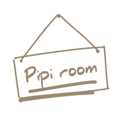 Stickers muraux pour toilettes Pipi Room
