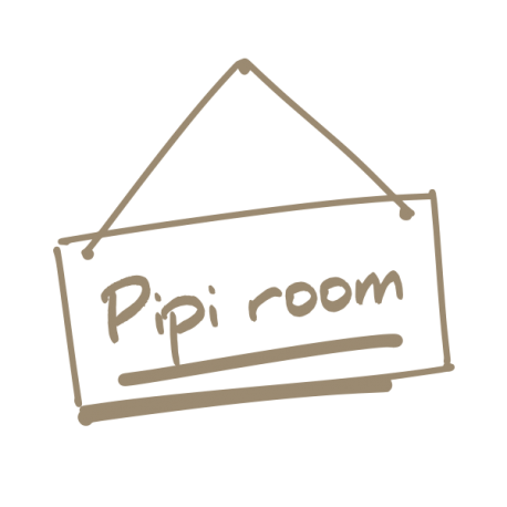 Stickers muraux pour toilettes Pipi Room