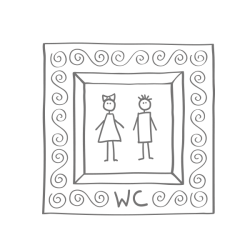 Sticker pour les WC Cadre homme femme