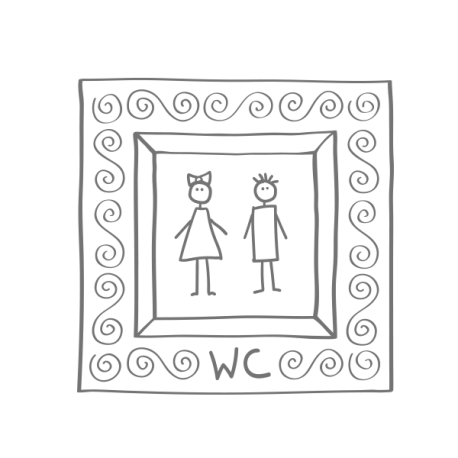 Sticker pour les WC Cadre homme femme