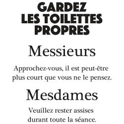 Sticker citation wc Gardez les toilettes propres