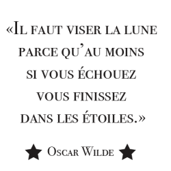 Sticker citation Il faut viser la lune ...