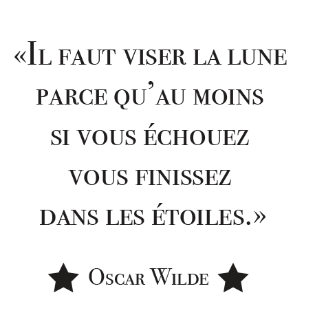 Sticker citation Il faut viser la lune ...