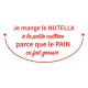 Stickers texte cuisine Le nutella