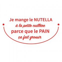 Stickers texte cuisine Le nutella