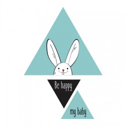 Stickers bébé scandinave Lapin Andréas