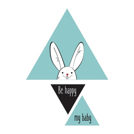 Stickers bébé scandinave Lapin Andréas