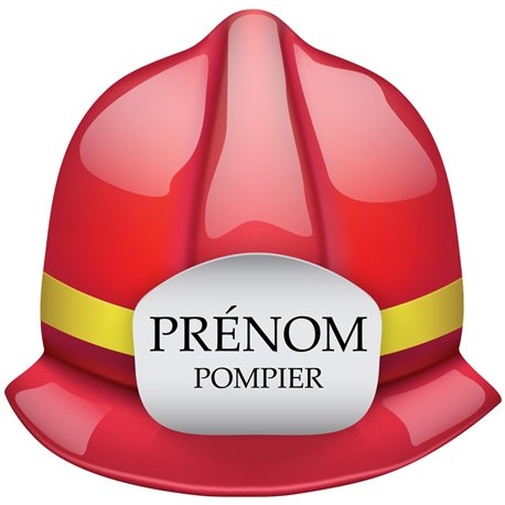 Sticker casque pompier personnalisable