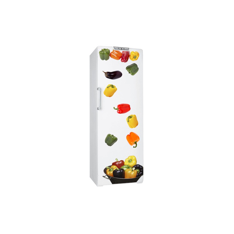 Sticker frigo poivrons et aubergine - Decorecebo