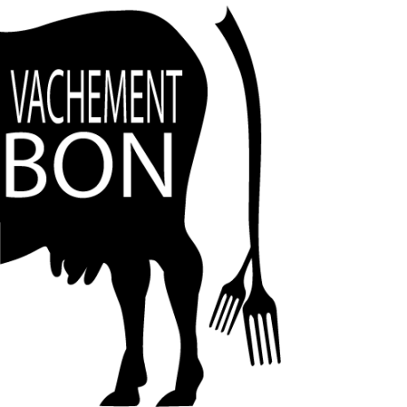 Sticker vache avec fourchette