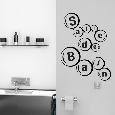 Stickers muraux bulles de salle de bain