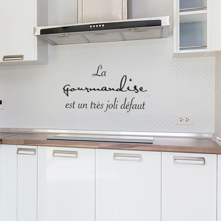 Sticker gourmandise texte 