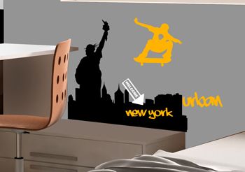 Sticker tag Urban street New-York - Decorecebo