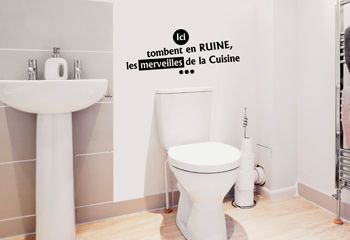 naar voren gebracht Luidspreker Hiel Sticker textes citations wc - Adhésif graphique et humour de toilettes